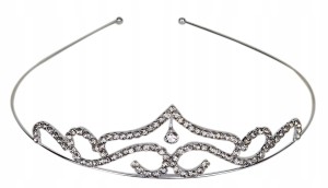Opaska do włosów srebrna, diadem, tiara