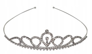 Opaska do włosów srebrna, diadem, tiara