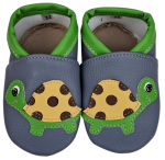 Kapcie Dreptulki ekoskóra granat aplikacja żółw r. 18-34 