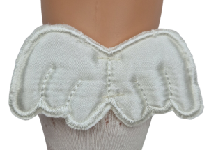 Skarpetki dziewczęce ażurowe ecrue bawełna R. 25-27