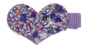 Spinki do włosów, błyszczące z serduszkiem