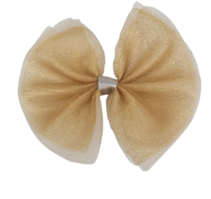 Gumka do włosów z kokardą z błyszczącym/brokatowym tiulem duża