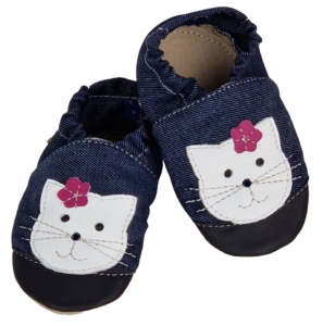 Kapcie Dreptulki jeans granatowy aplikacja koty r. 18-34