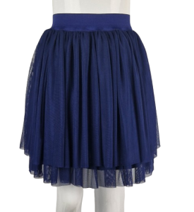 Spódnica szyfonowa siatka granatowa