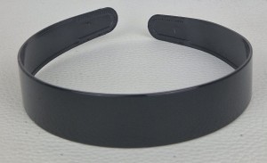 Opaska czarna szeroka plastikowa   