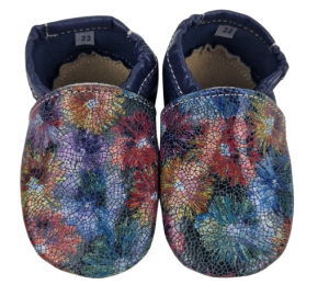 Dreptulki skóra licowa kolorowa w kwiatki r. 20-34