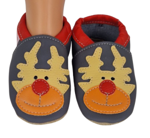 Kapcie Dreptulki ekoskóra z aplikacją reniferka r. 20-34