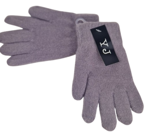 Rękawiczki damskie pięciopalczaste z meszkiem grube