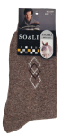 Skarpety męskie brązowe 95% angora, ciepłe