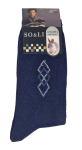 Skarpety męskie granatowe 95% angora, ciepłe