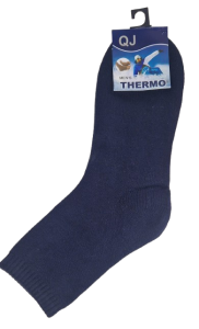 Skarpety męskie frotte gładkie bawełniane granatowe