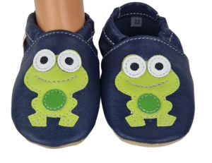 Dreptulki licowe z aplikacją żaba