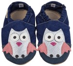 Kapcie Dreptulki jeans granatowy, aplikacja sowa r. 18-34