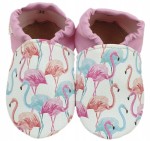 Kapcie Dreptulki ekoskóra nadruk flamingi r. 20-34