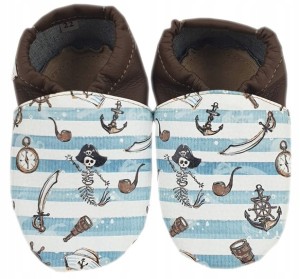 Kapcie Dreptulki ekoskóra nadruk marine r. 20-34