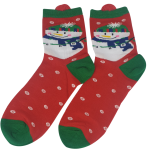 Skarpety świąteczne z bałwankiem
