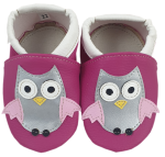 Kapcie Dreptulki ekoskóra fuksja aplikacja sowa r. 18-34