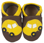 Dreptulki z aplikacją żółty samochód na brązie