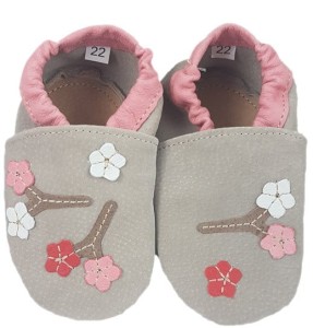 Dreptulki welurowe z aplikacją kwitnący sad