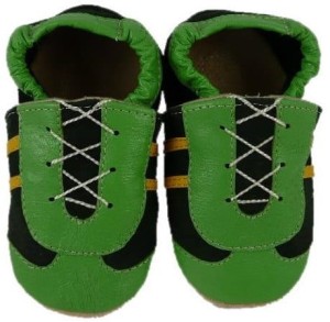 Dreptulki welurowe z aplikacją zielone tenisiaki na czarnym