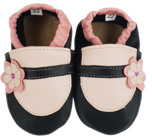 Kapcie Dreptulki skóra licowa czarna elegantki róż r. 20-34