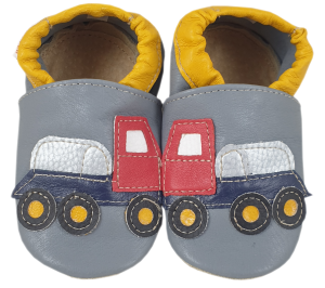 Kapcie Dreptulki skóra licowa popiel aplikacja cysterna r. 20-34