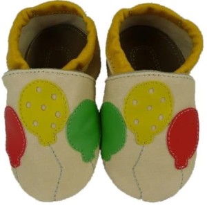 Dreptulki licowe z aplikacją baloniki na beżu