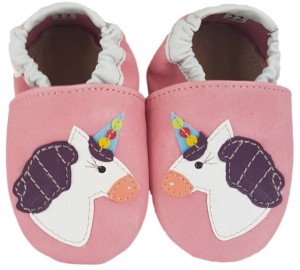 Dreptulki licowe z aplikacją jednorożec na różu