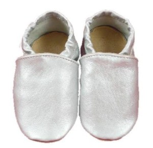 Kapcie Dreptulki skóra licowa srebrny r. 20-34