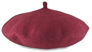 Beret jasne bordo dla dorosłych