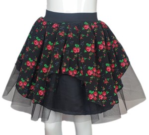 Spódnica tiulowa czarna folkowa