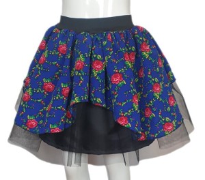 Spódnica tiulowa niebieska folkowa