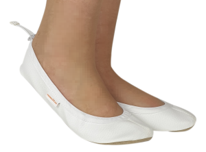 Baletki z regulacją białe