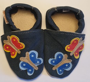 Dreptulki skórzane z motylkami Rozmiar 18 wyprzedaż 