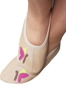 Baletki WYPRZEDAŻ  beżowe z motylkiem Rozmiar 37