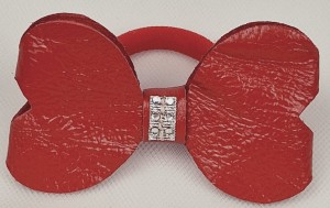 Gumka do włosów z czerwoną kokardą 