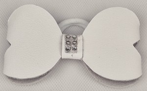 Gumka do włosów z białą kokardą